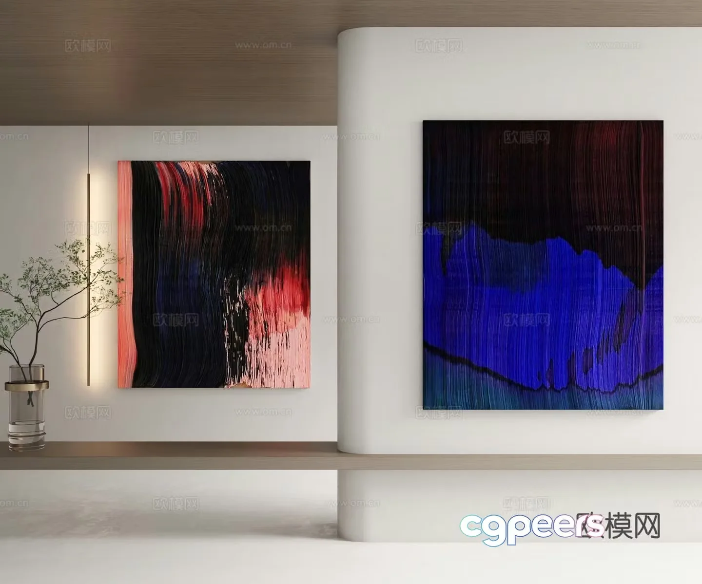 Modern decorative painting 3d model