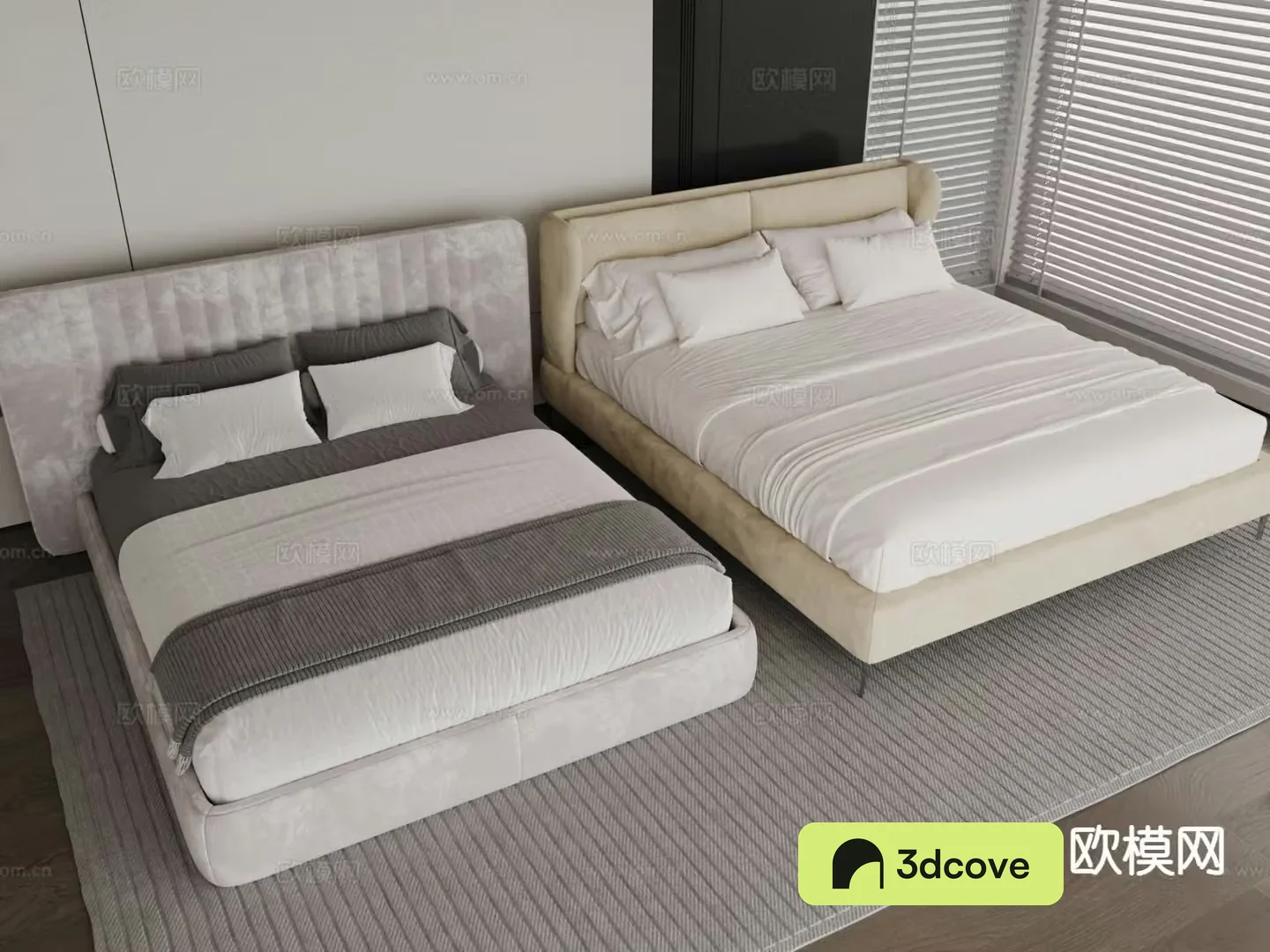 Modern double bed