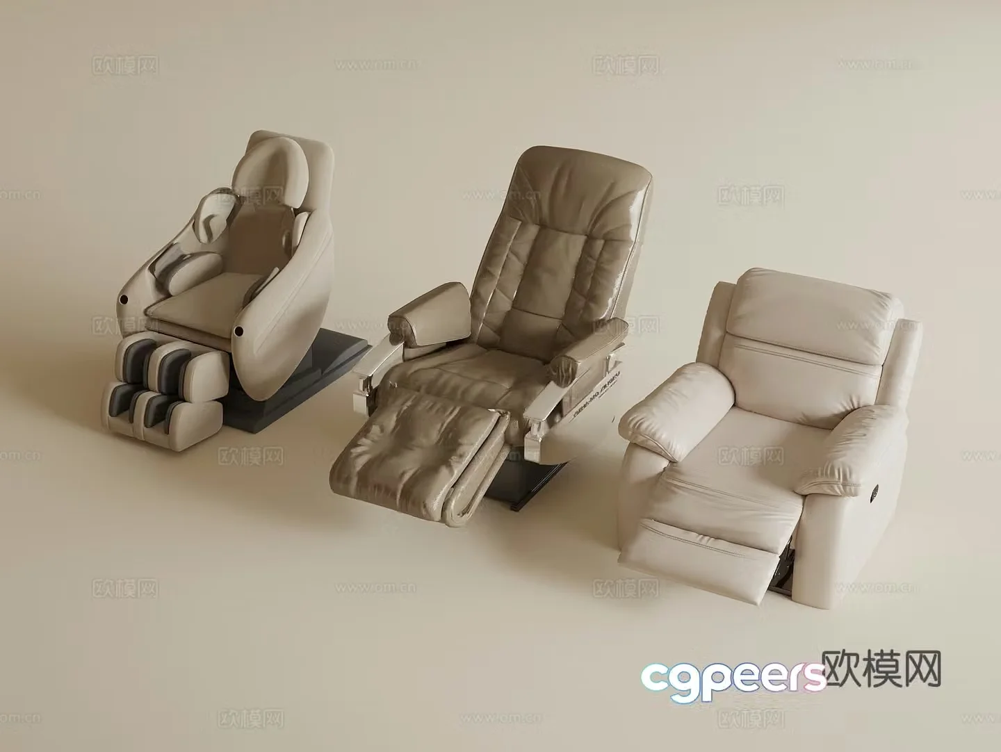 Modern massage chair 3d model