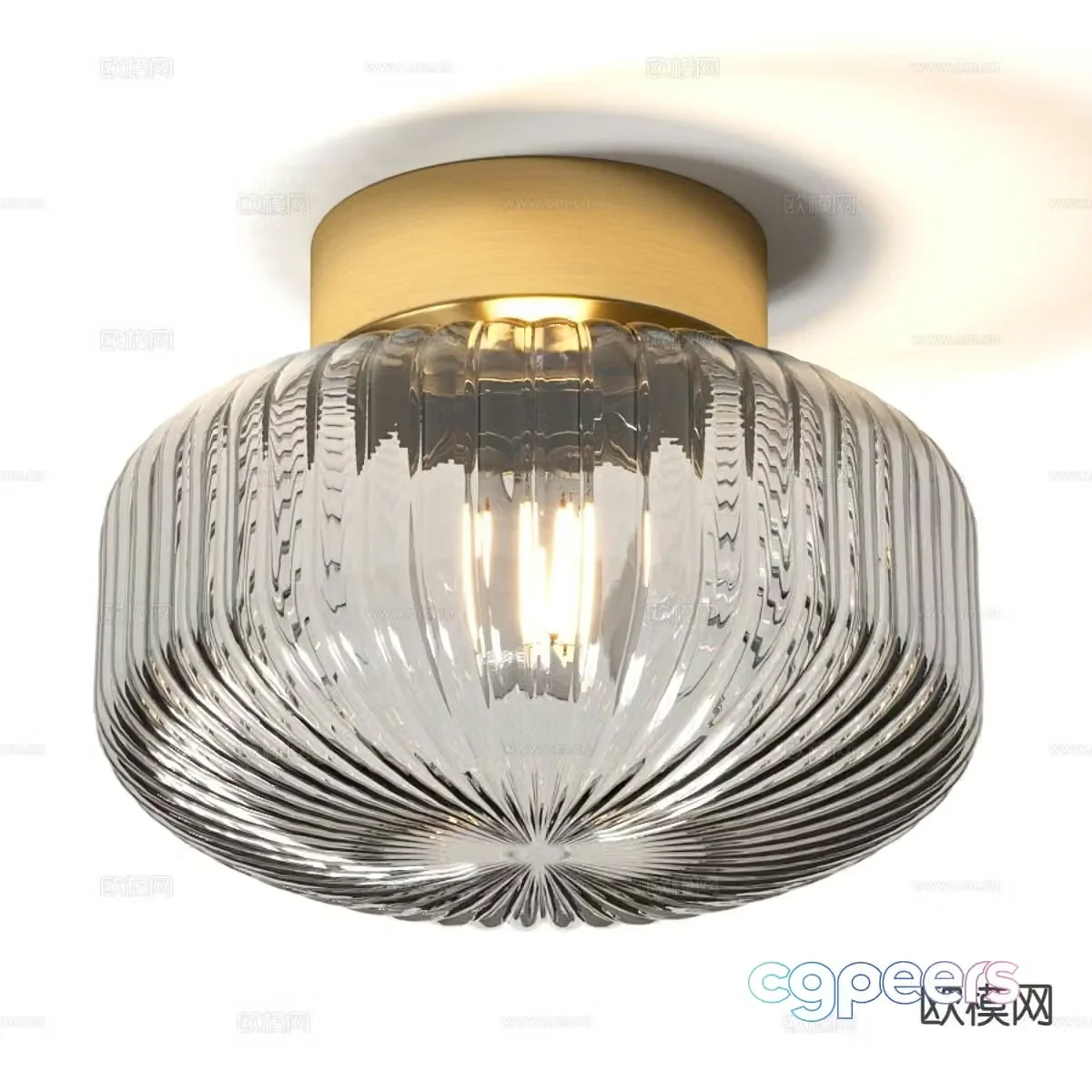 Glass ceiling lamp 3d model