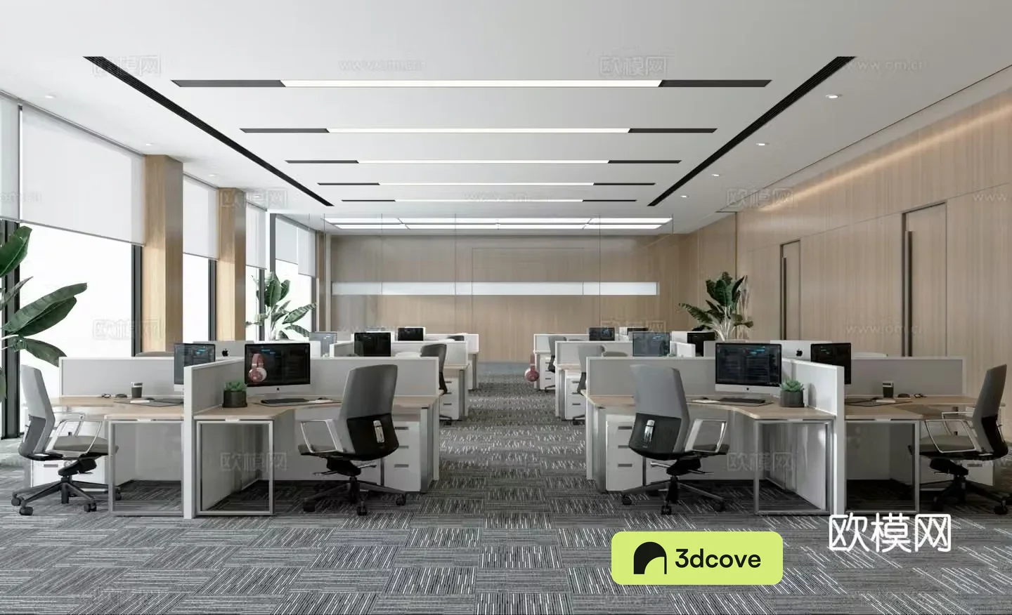 Modern public office area Public office