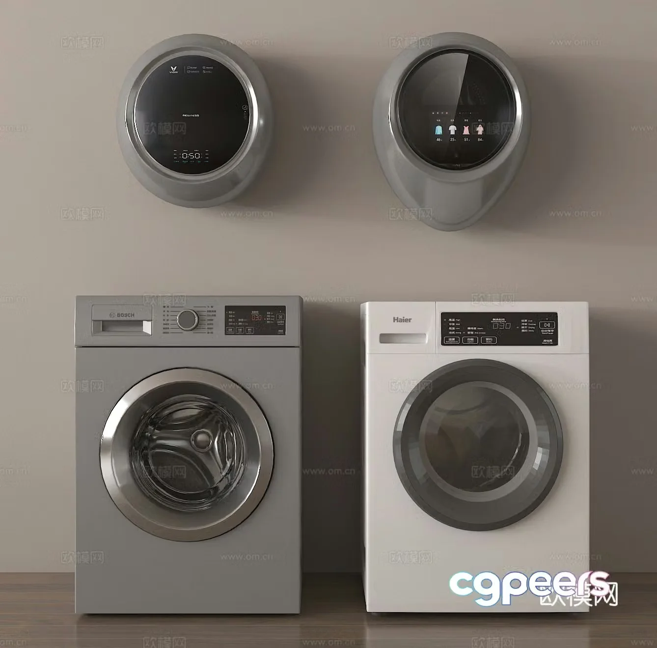 Washing machine wall hanging washing machine drying machine 3d model