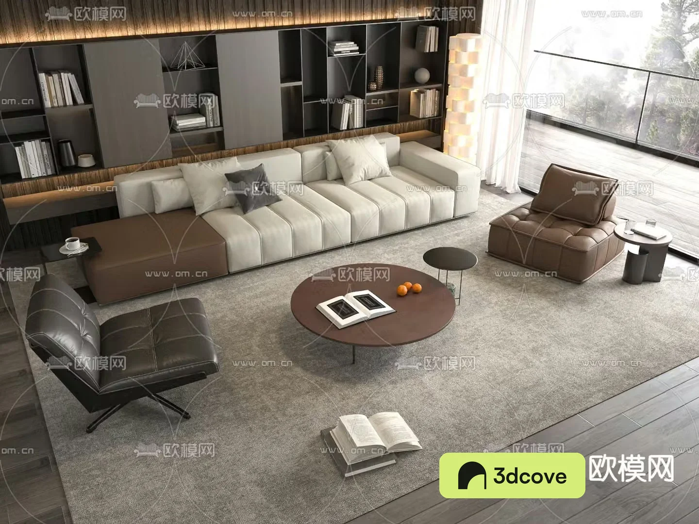 Modern modular sofa leather sofa