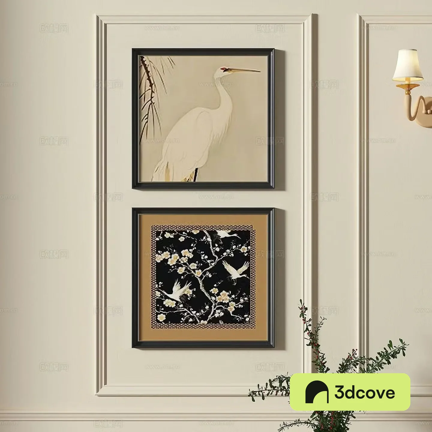 French abstract painting decorative painting