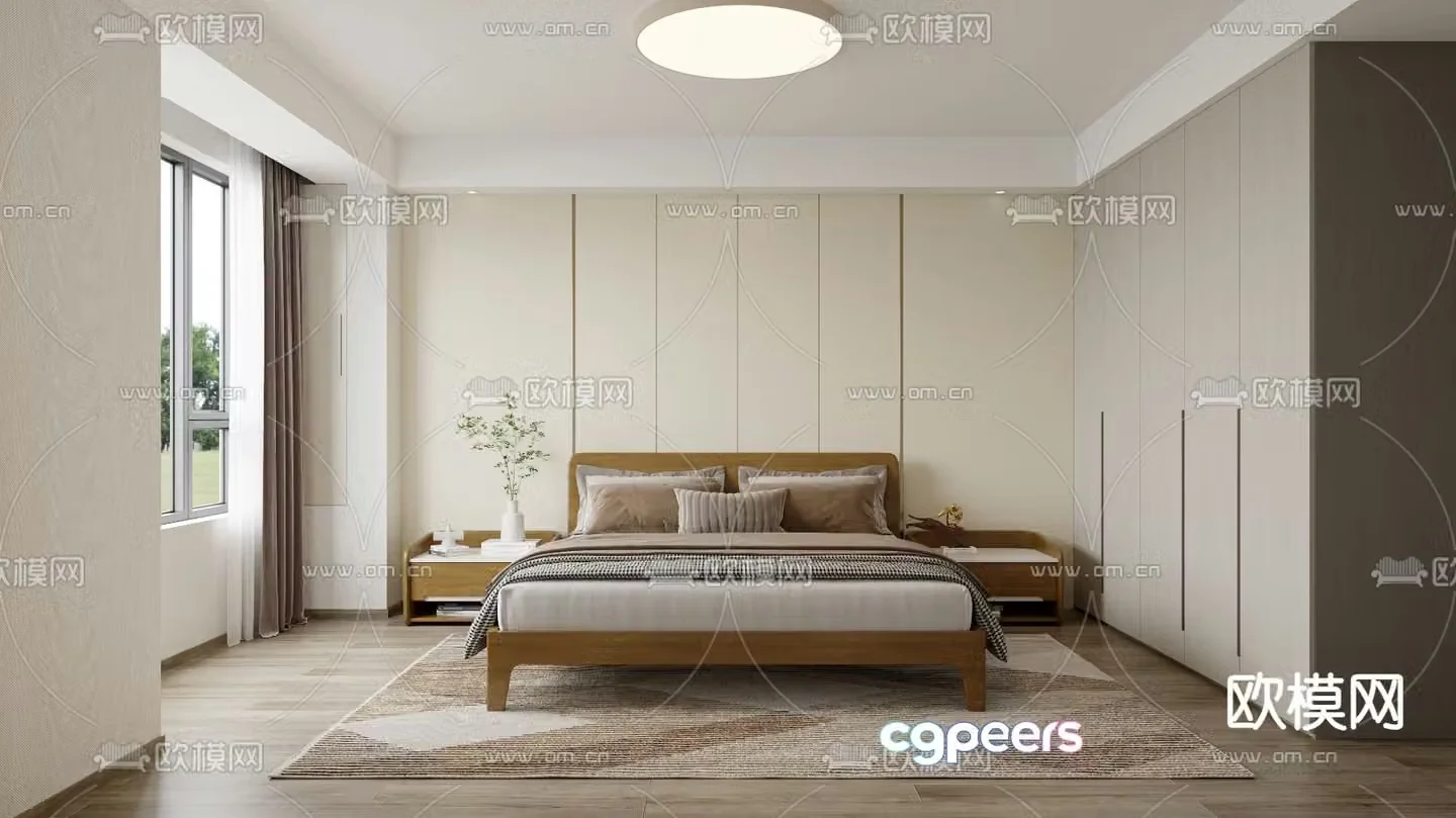 Modern bedroom master room 3d model