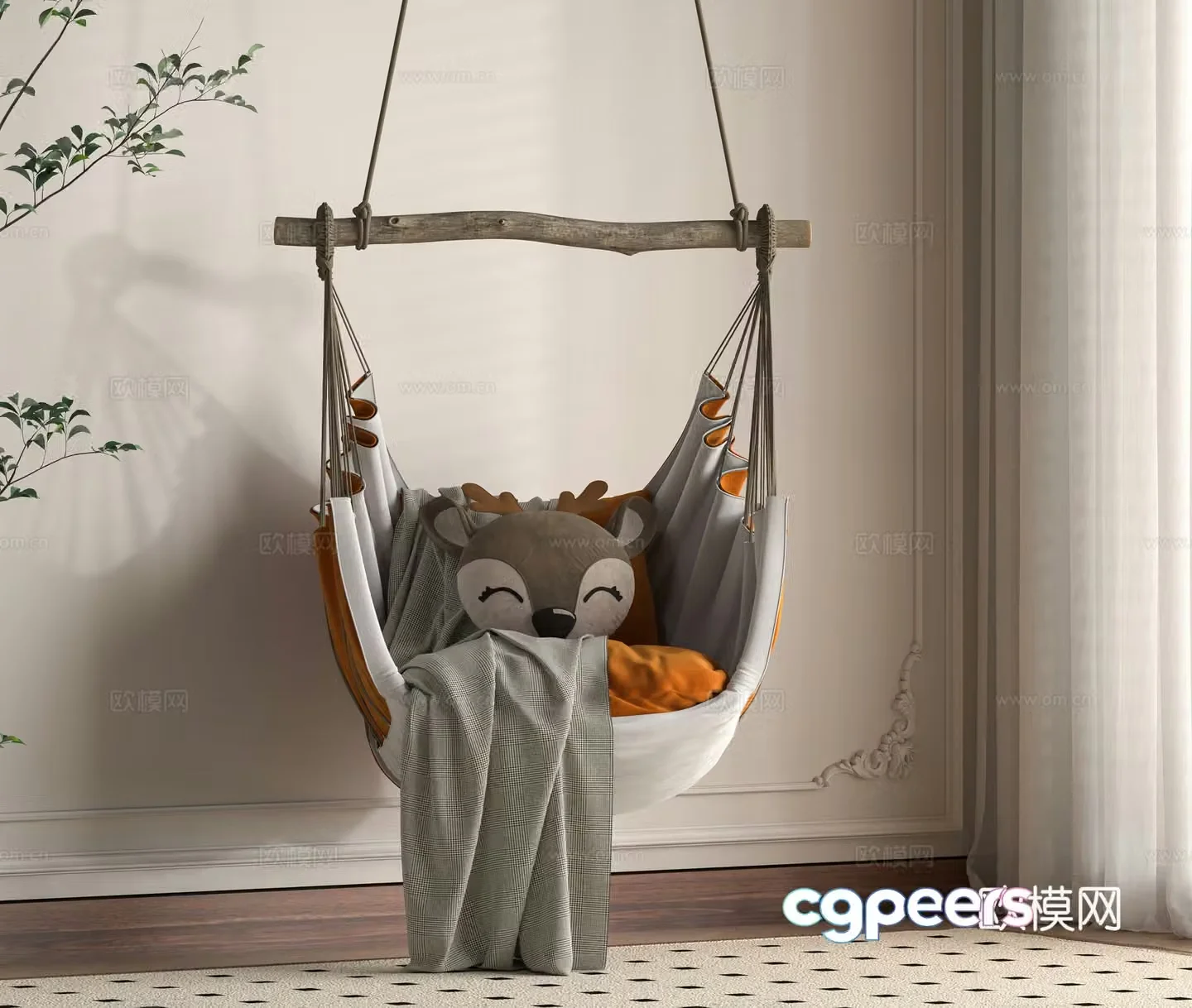 Modern hanging chair 3d model