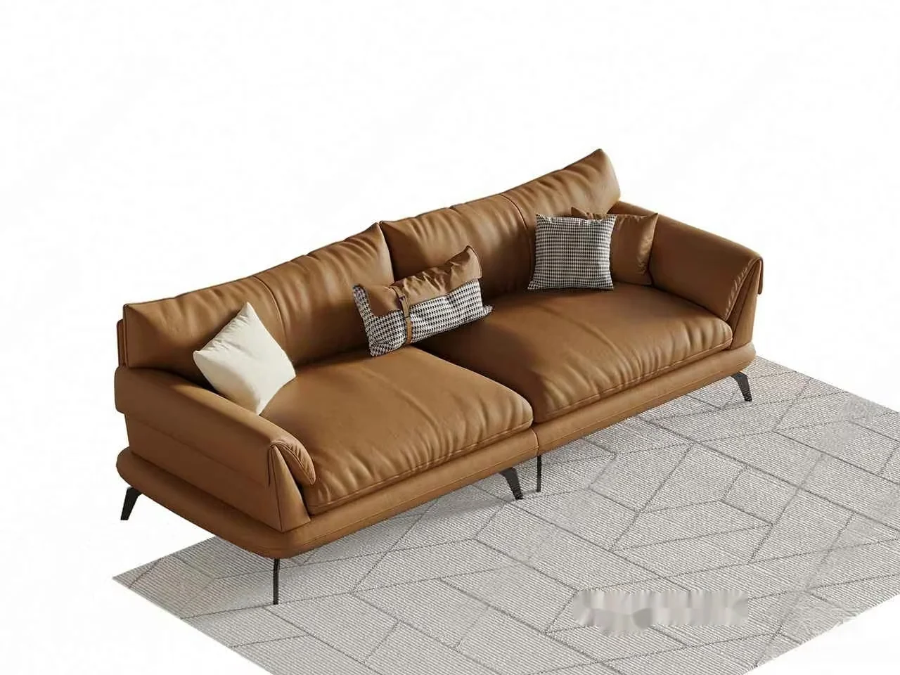 Brown Leather Sofa 3D Model – 3533 – VRAY Render