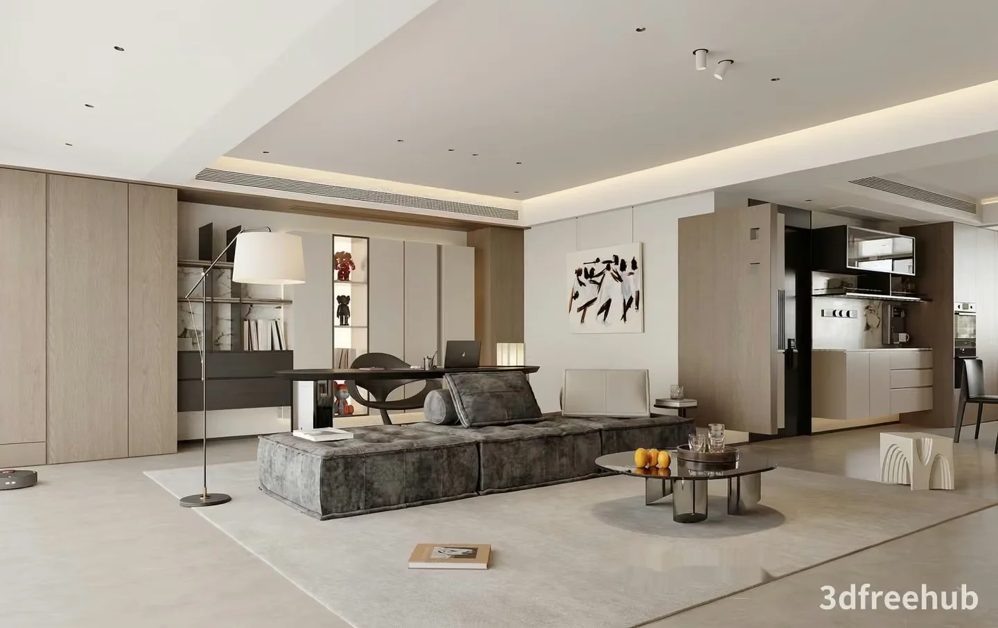 Modern Living Room 3D Model – 22592 – VRAY Render