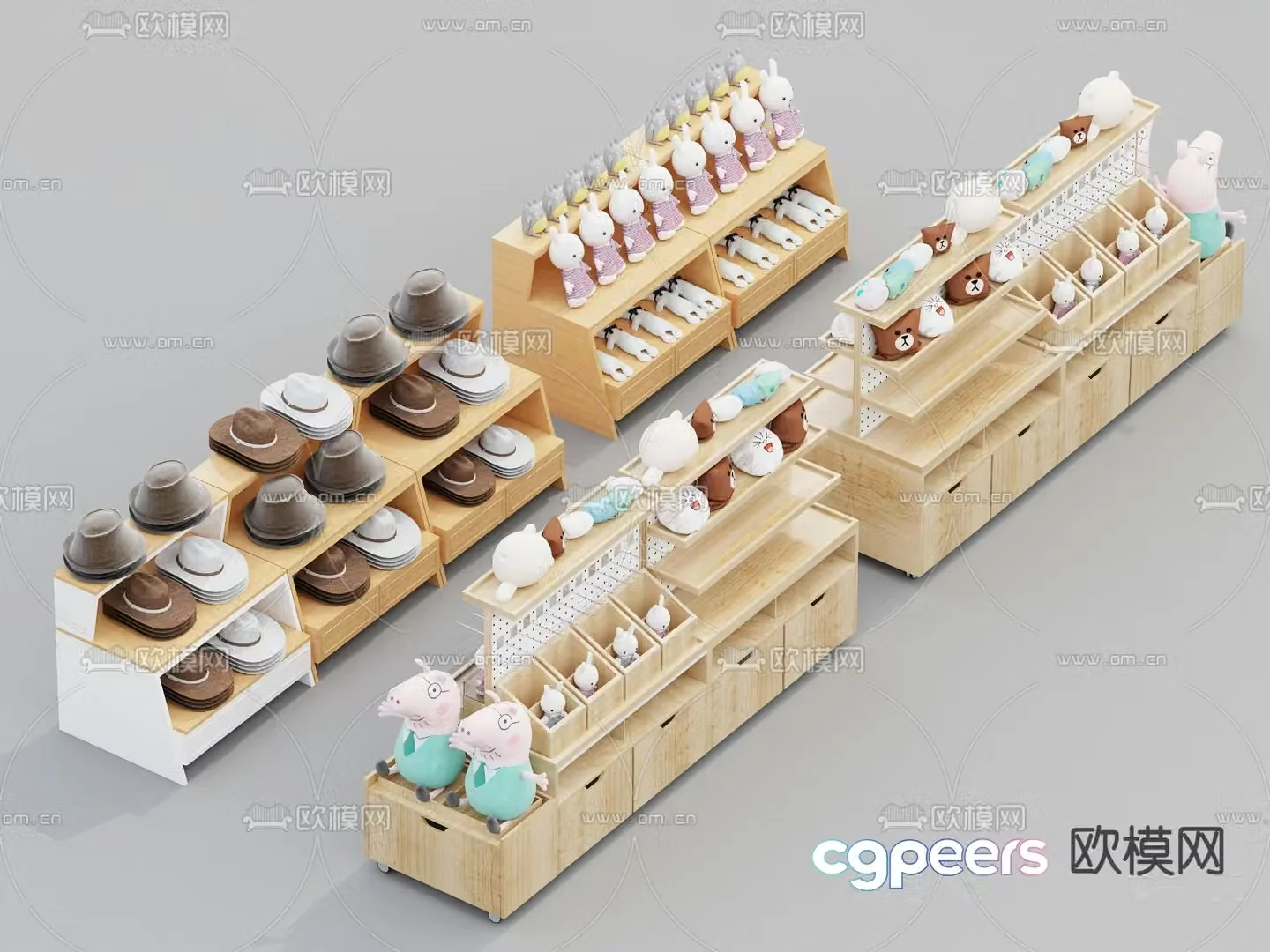 Toy shelf display stand 3d model