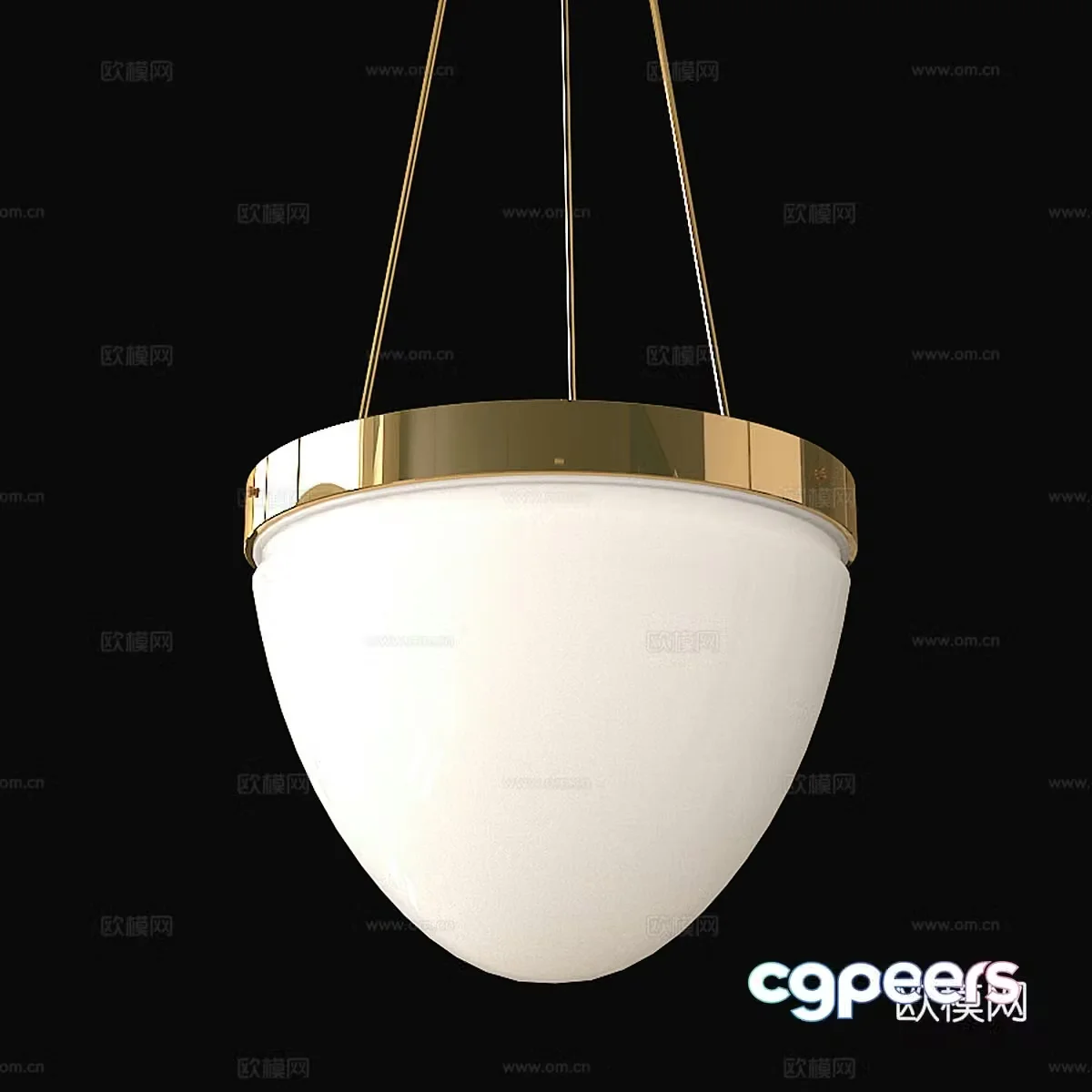 Light luxury chandelier 3d model