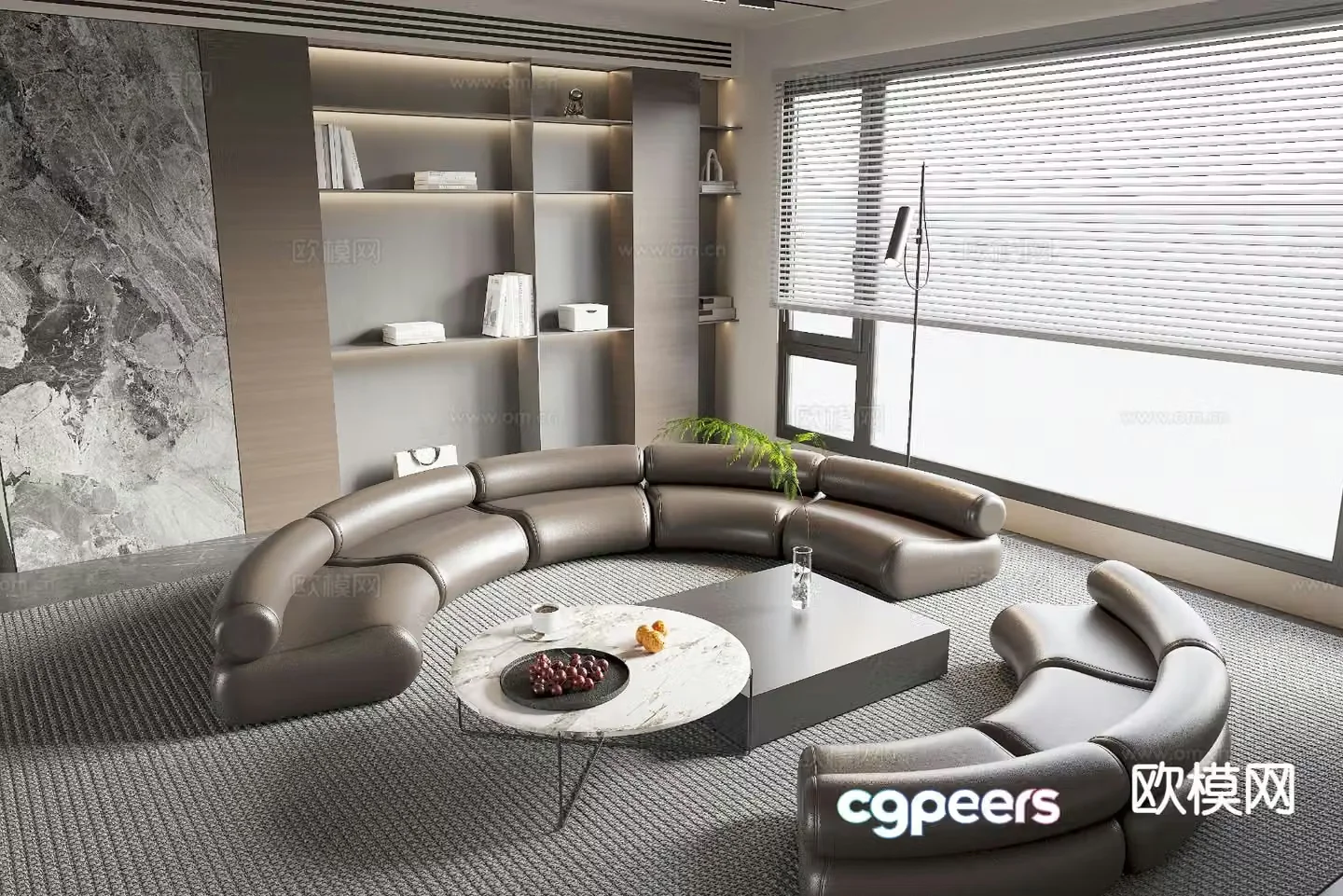 Modern sectional sofa 3d model