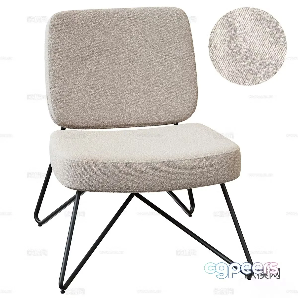 Modern chair leisure chair 3d model