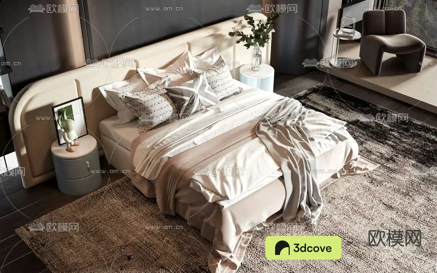Modern double bed