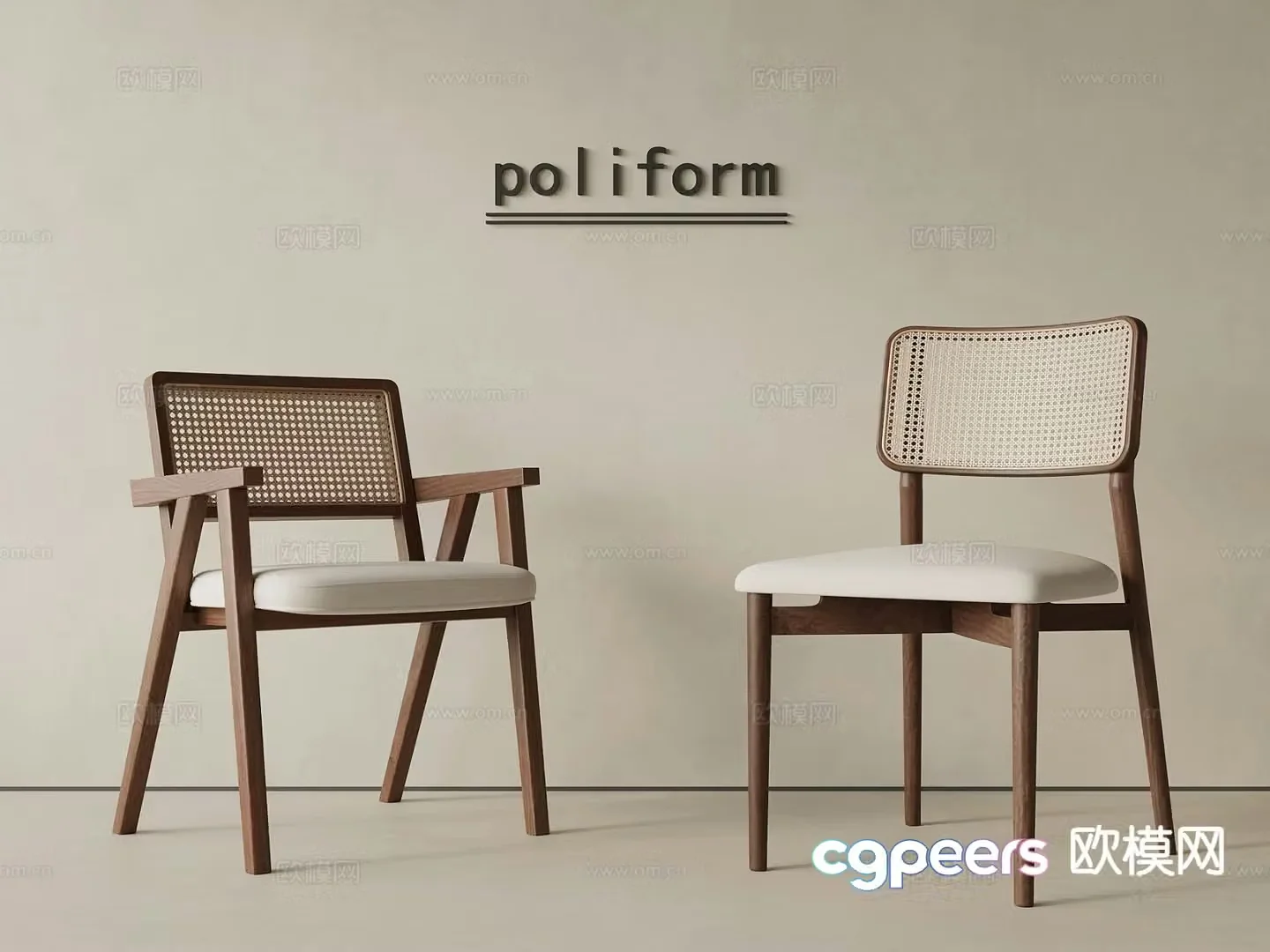 Medieval style dining chair chair writing chair single chair 3d model
