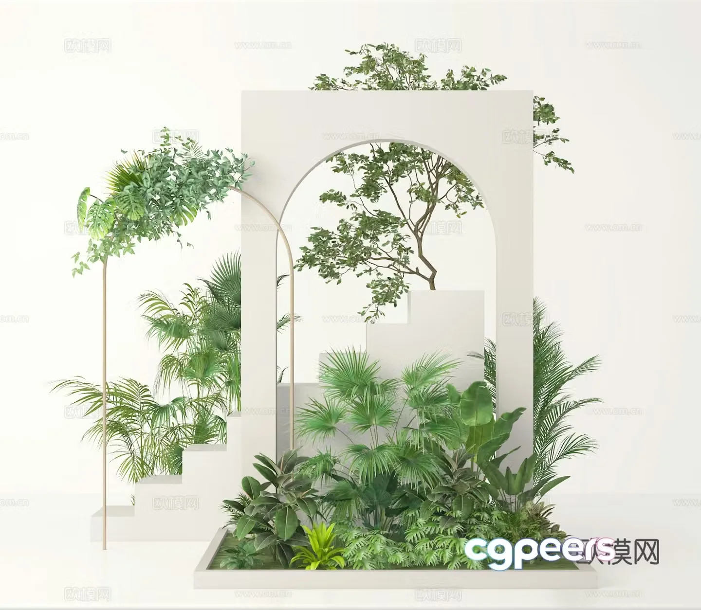 Plant landscape 3d model