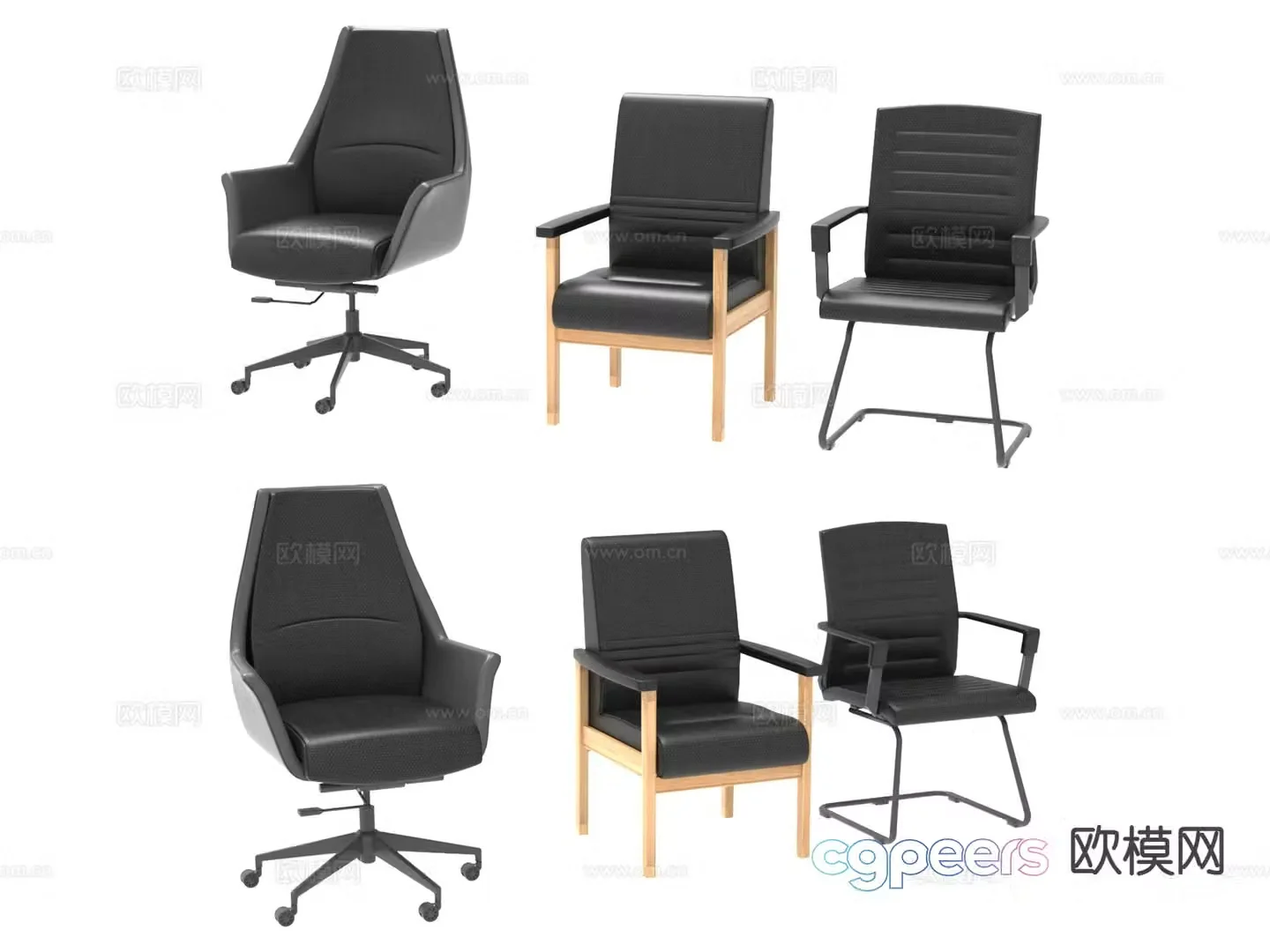 Office chair shift chair staff chair 3d model