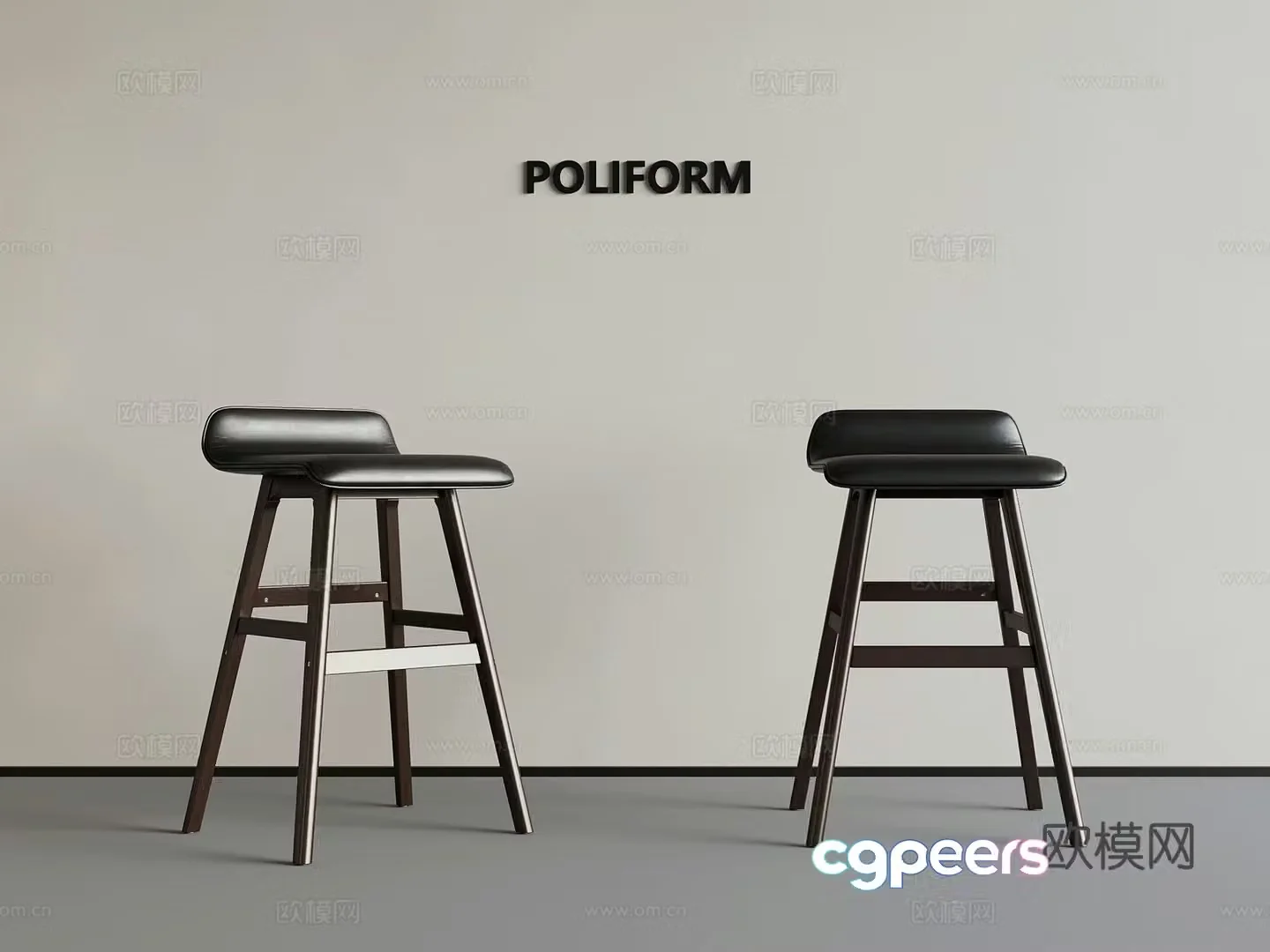 16 bar chair Modern simple bar chair Dining chair 3d model