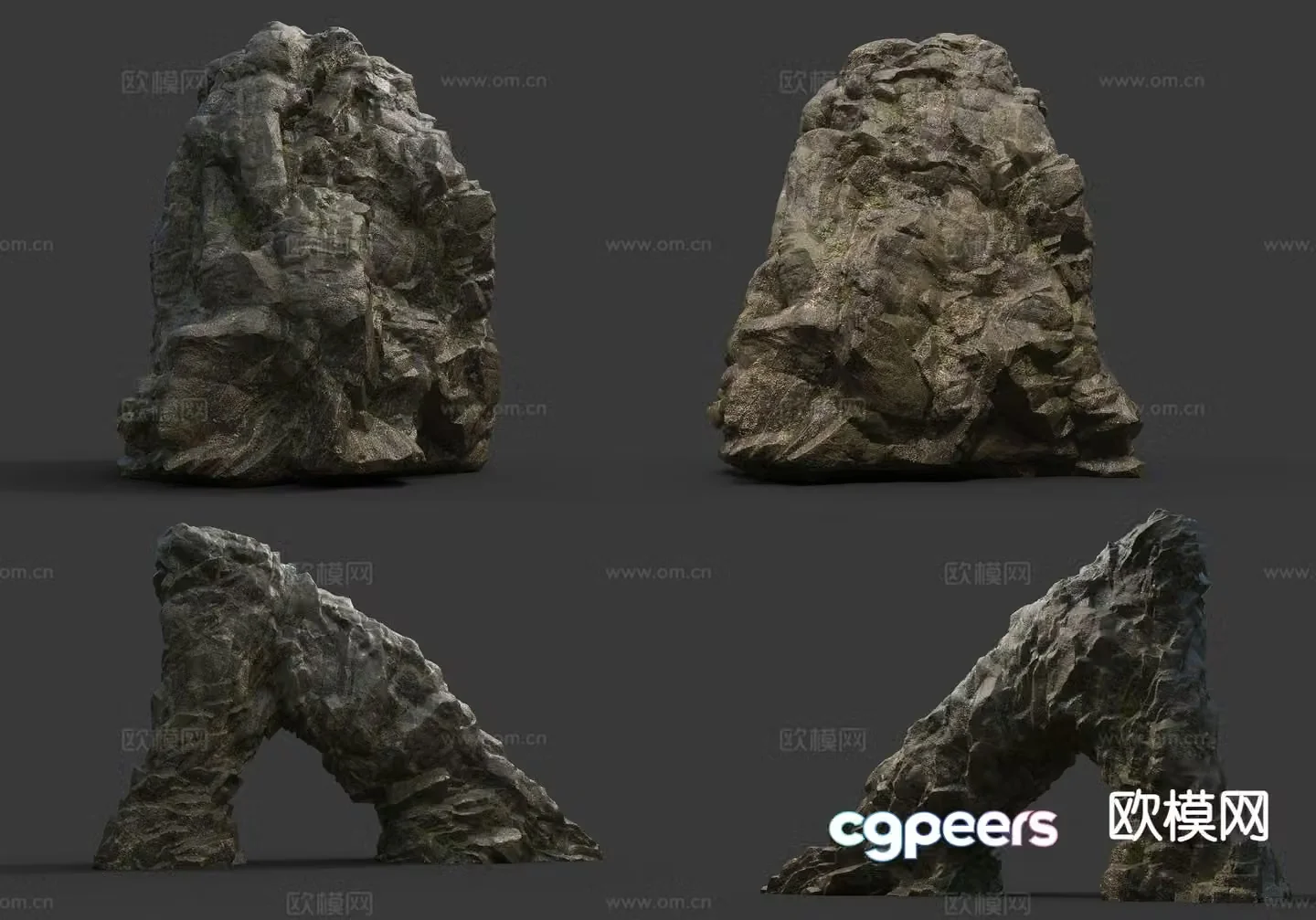 stone rock landscape stone 3d model