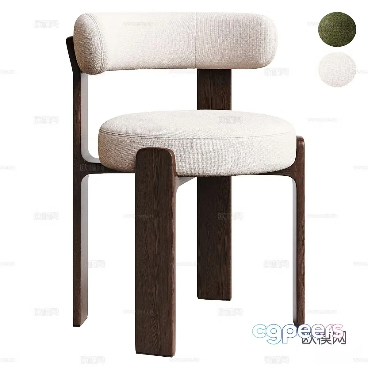 Modern chair dining chair 3d model