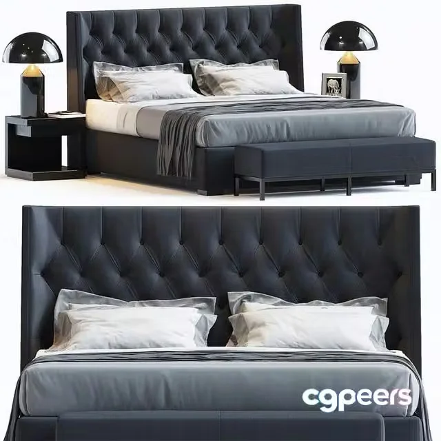3ds Max Free – BED BY MERIDIANI 1