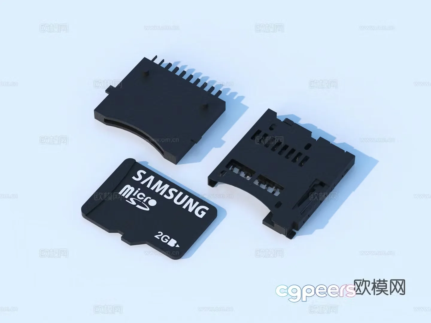 Electronic accessories Plug interface jack Electronic components 3D model
