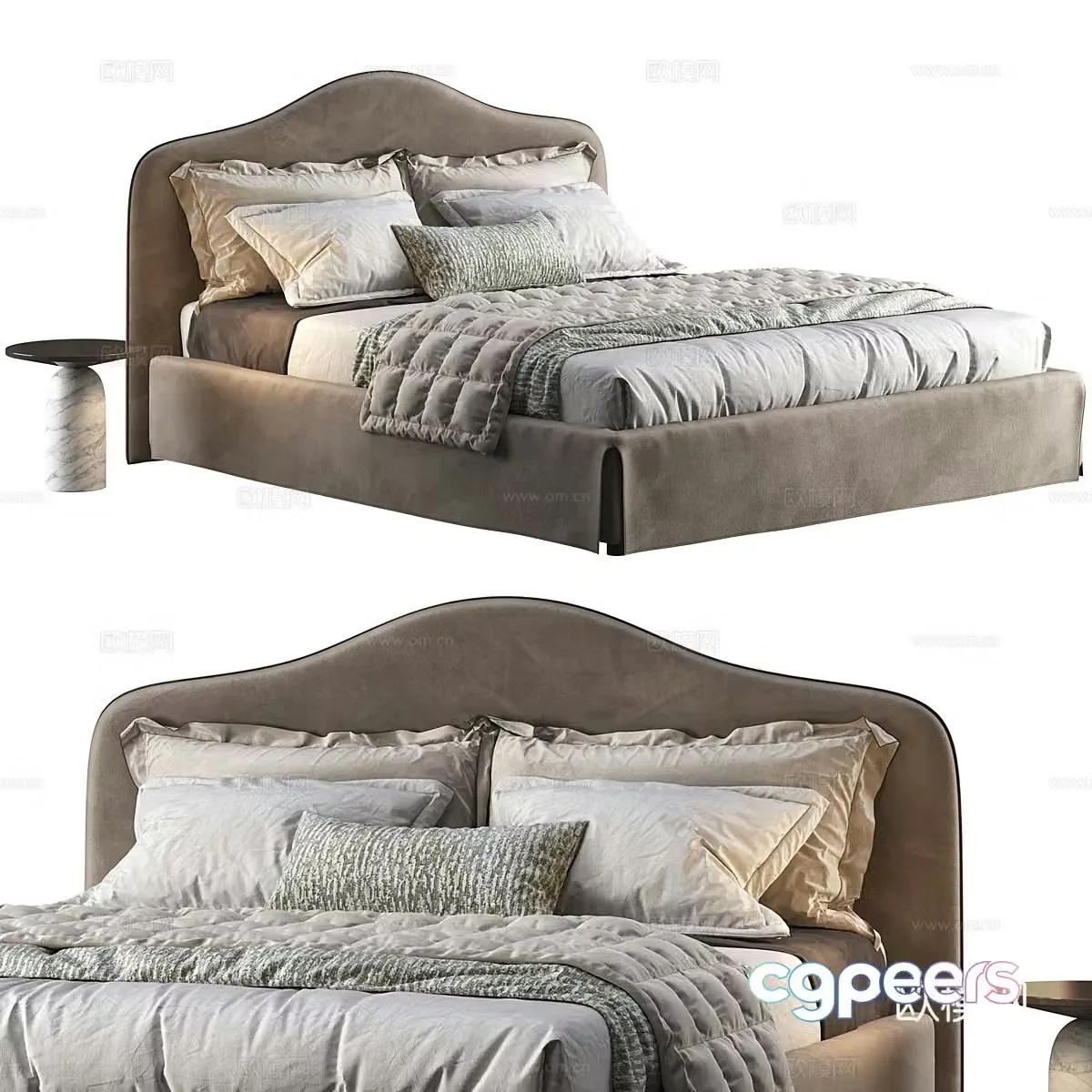 Double bed 3d model