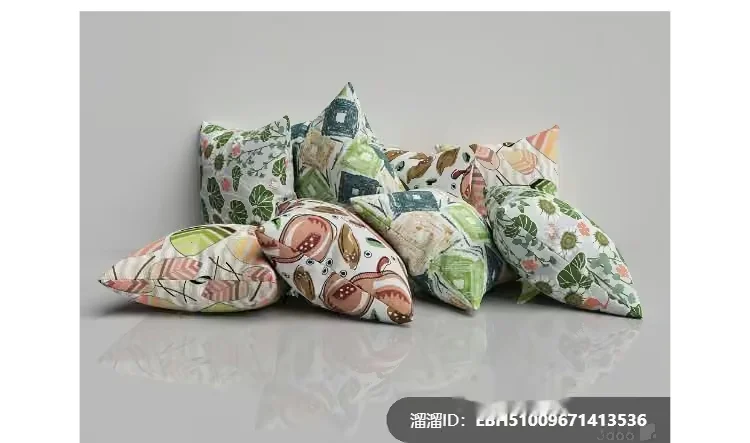 Decorative Pillows 3D Model – 493 – VRAY Render