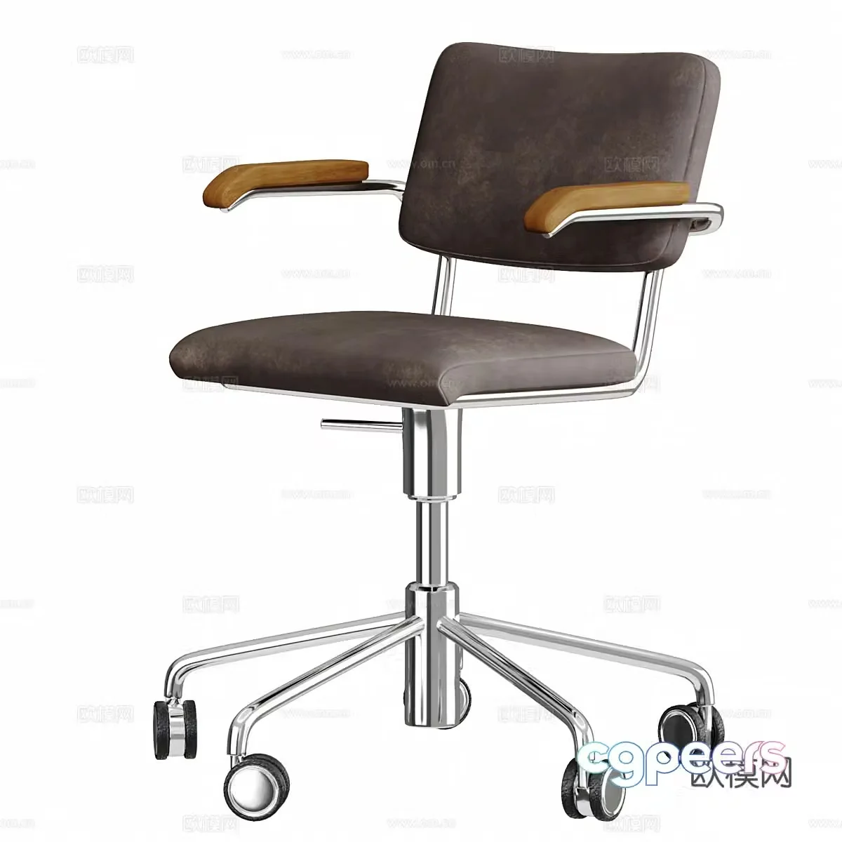 Modern PVDR office chair 3d model