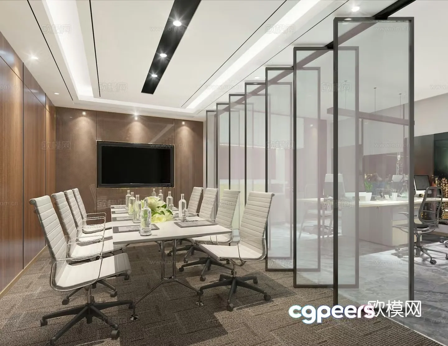 Modern conference room 3d model