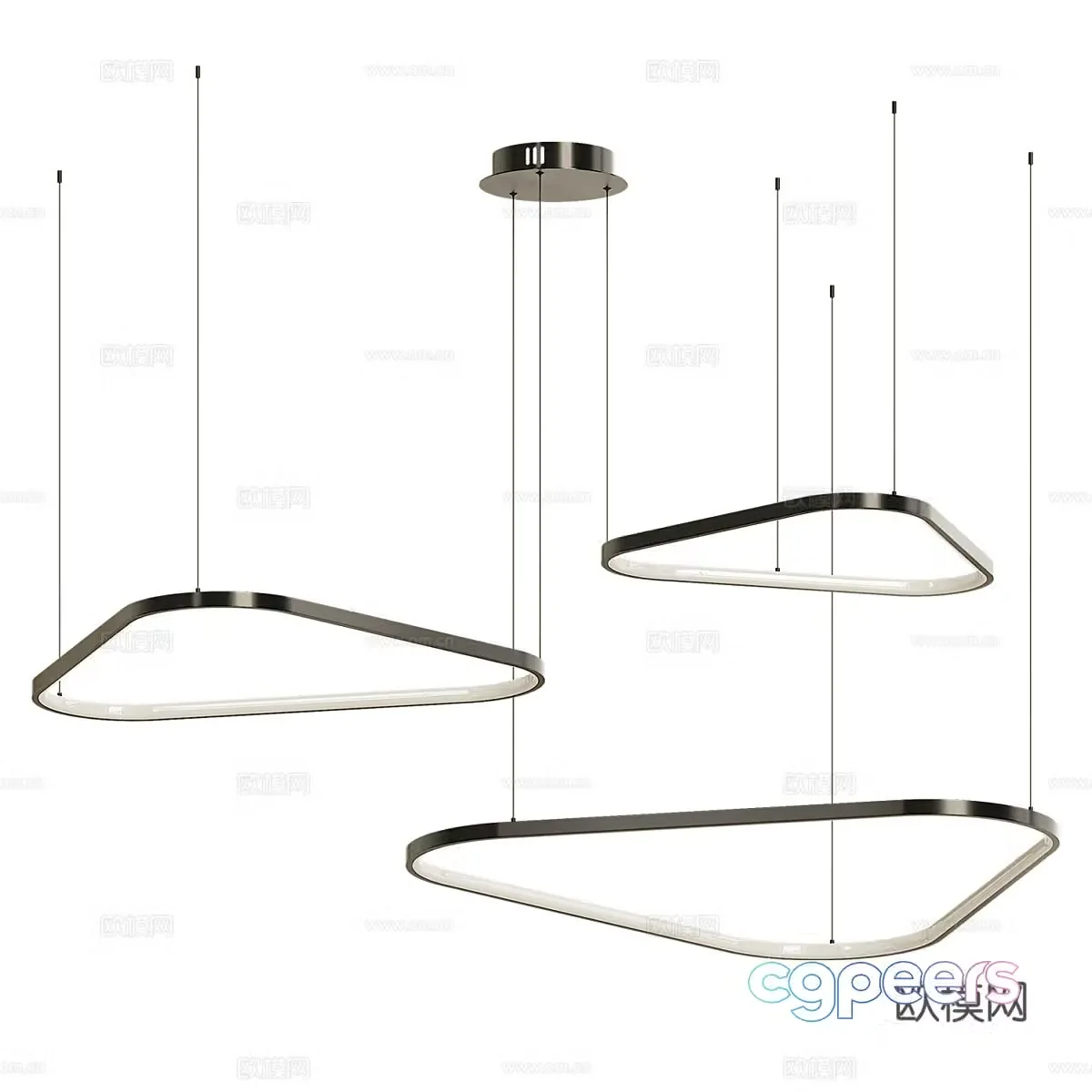 Modern Italian minimalist decorative chandelier 3d model