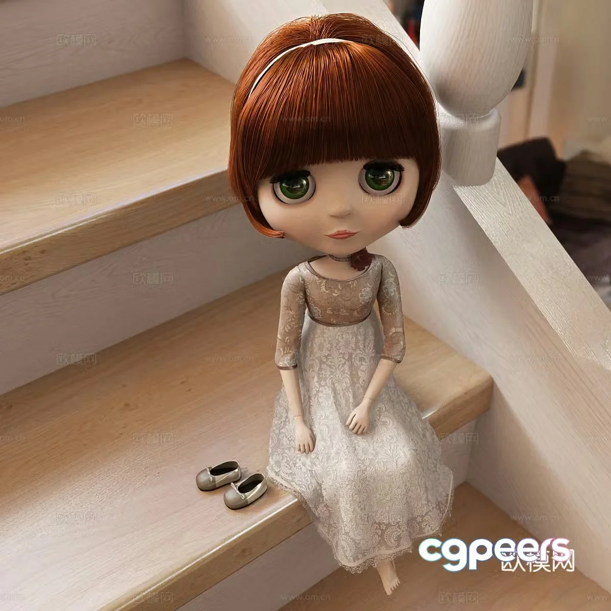 Children’s doll doll big head doll toy 3D model