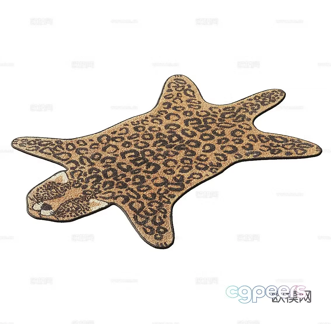 Children’s carpet Children’s room carpet Tiger skin carpet Fur carpet Modeling carpet Animal carpet 3d model