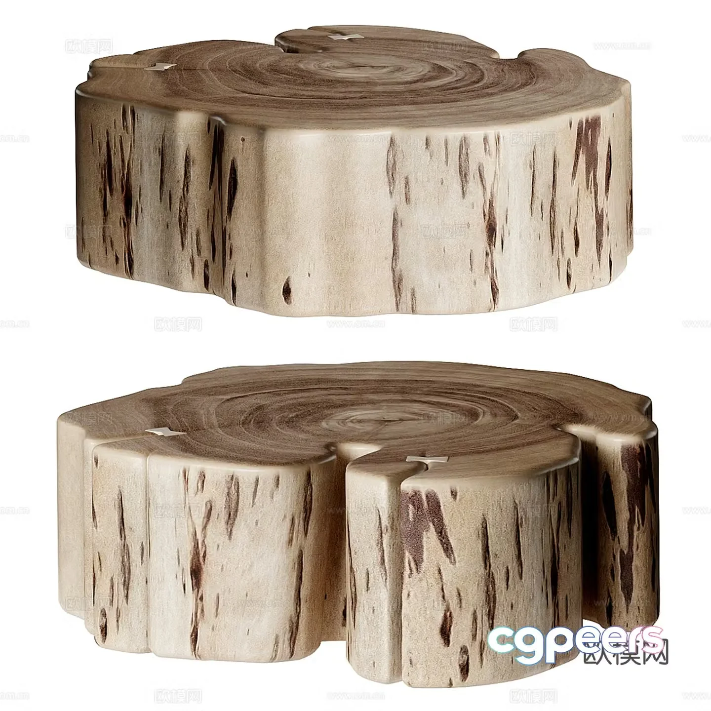 Wabi-sabi style coffee table 3d model