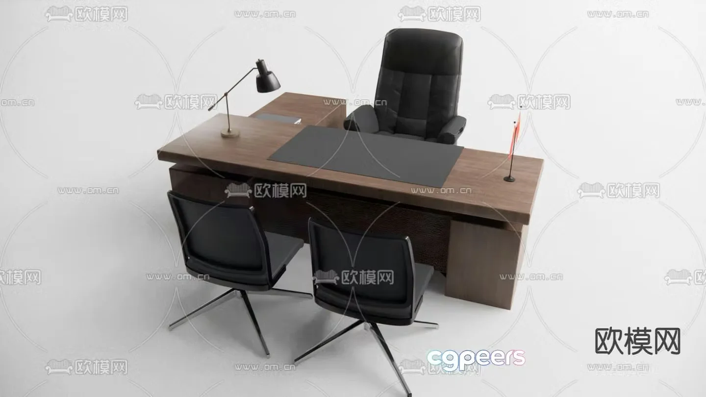 Office desk and chair desk desk and chair 3d model