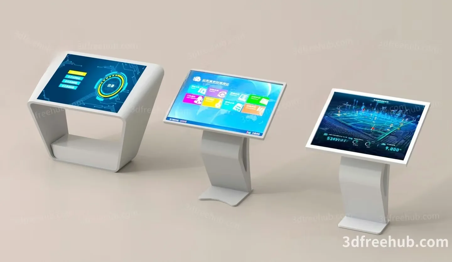 Modern Interactive Displays 3D Model – 23188 – VRAY Render
