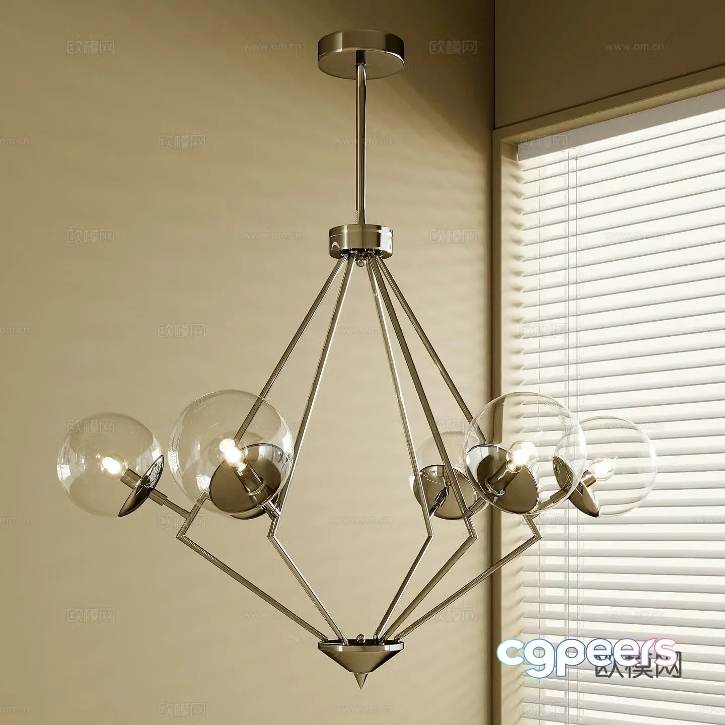 French chandeliers 3d model