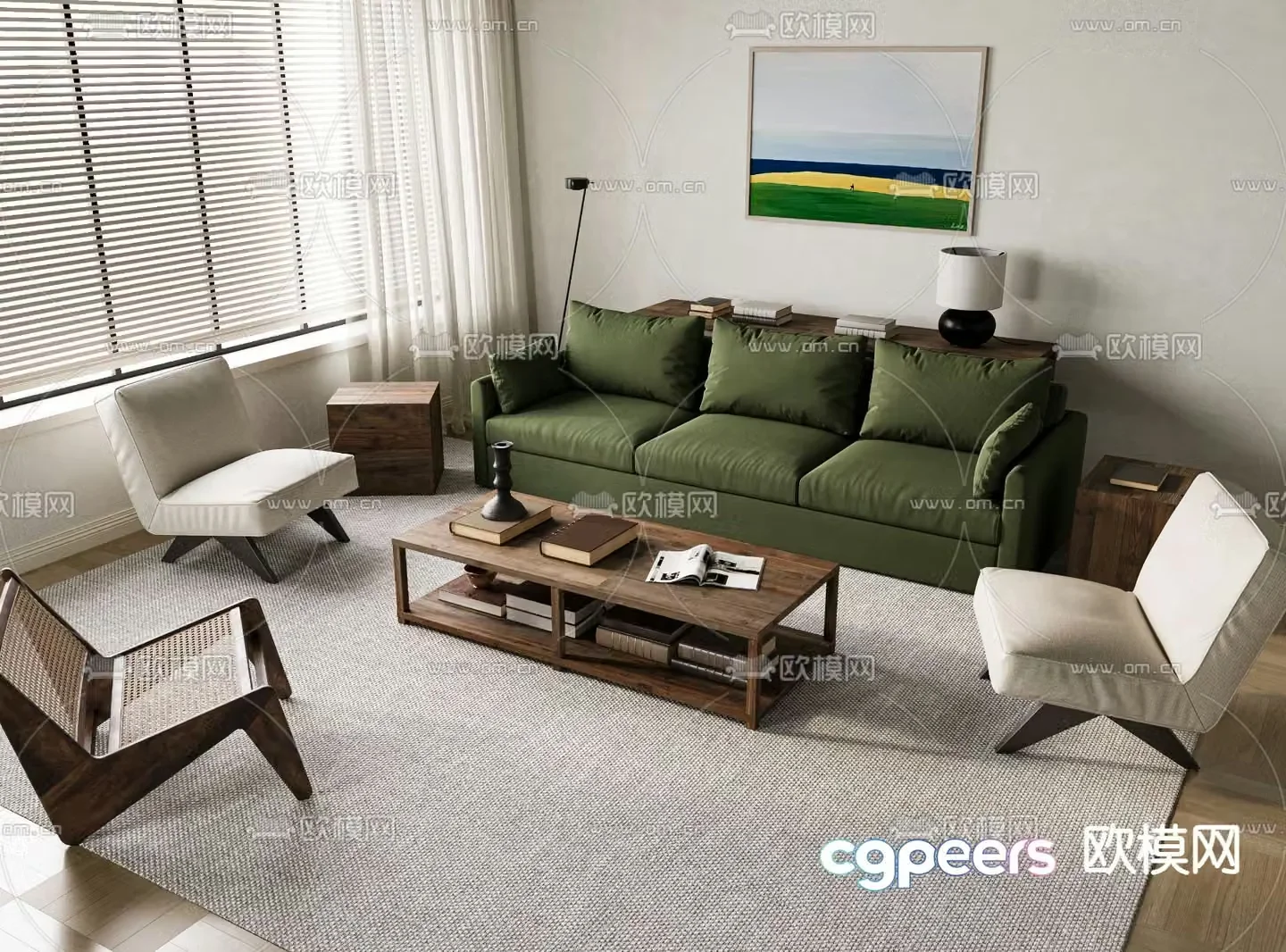Wabi Sabi modular sofa 3d model