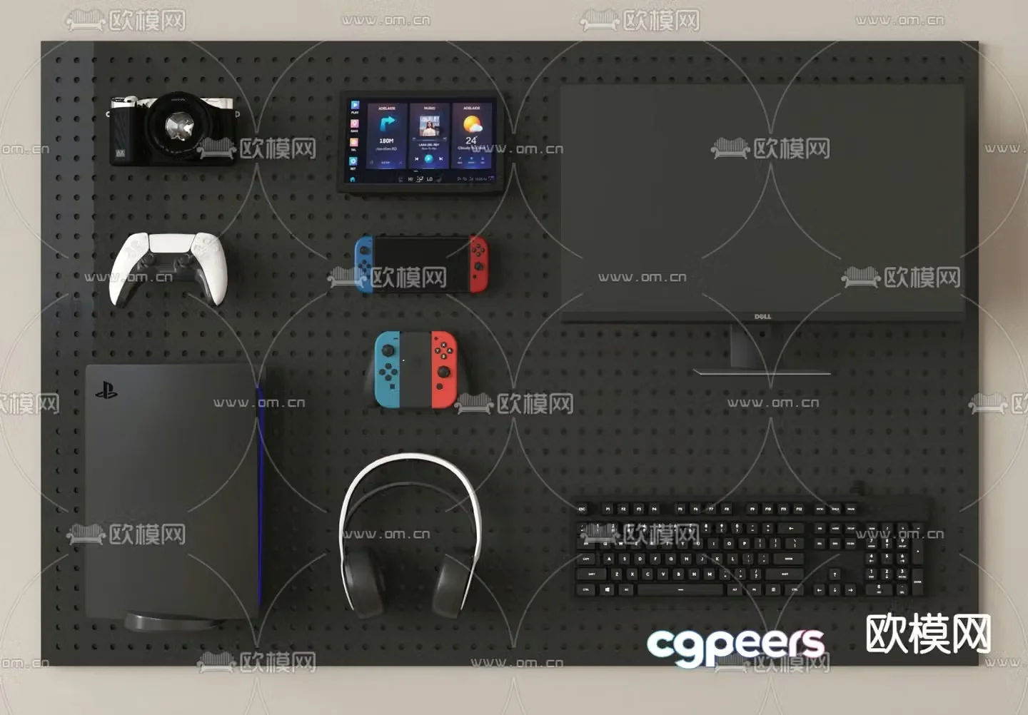 Desktop computer office equipment 3d model