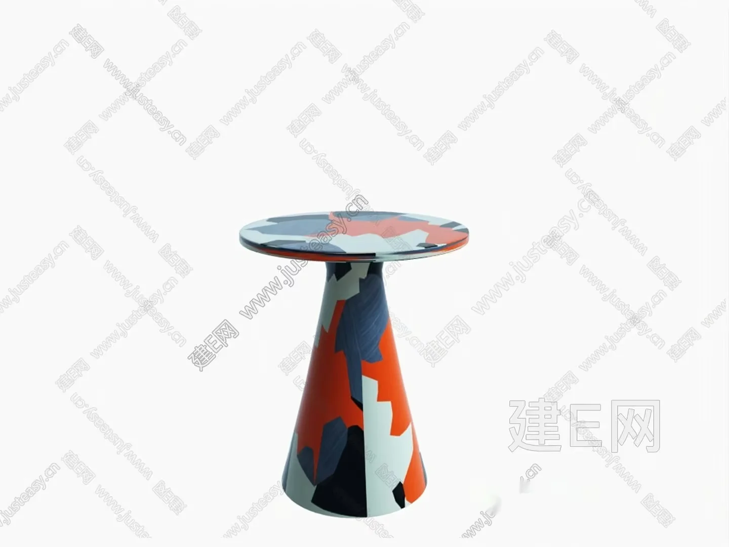 A Small Table With A Unique Design 3D Model – 1592 – VRAY Render