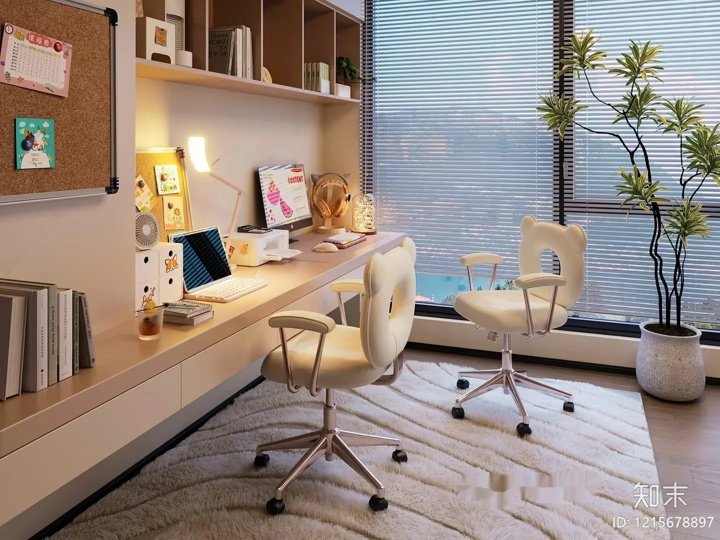 A Modern Home Office 3D Model – 15020 – VRAY Render