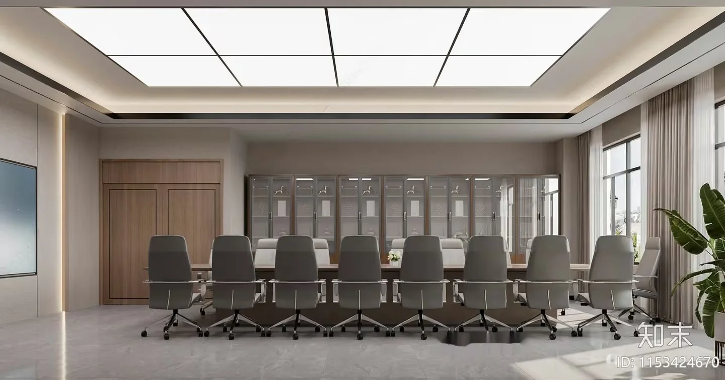 The Main Subject In This Image Is A Conference Room 3D Model – 15466 – VRAY Render