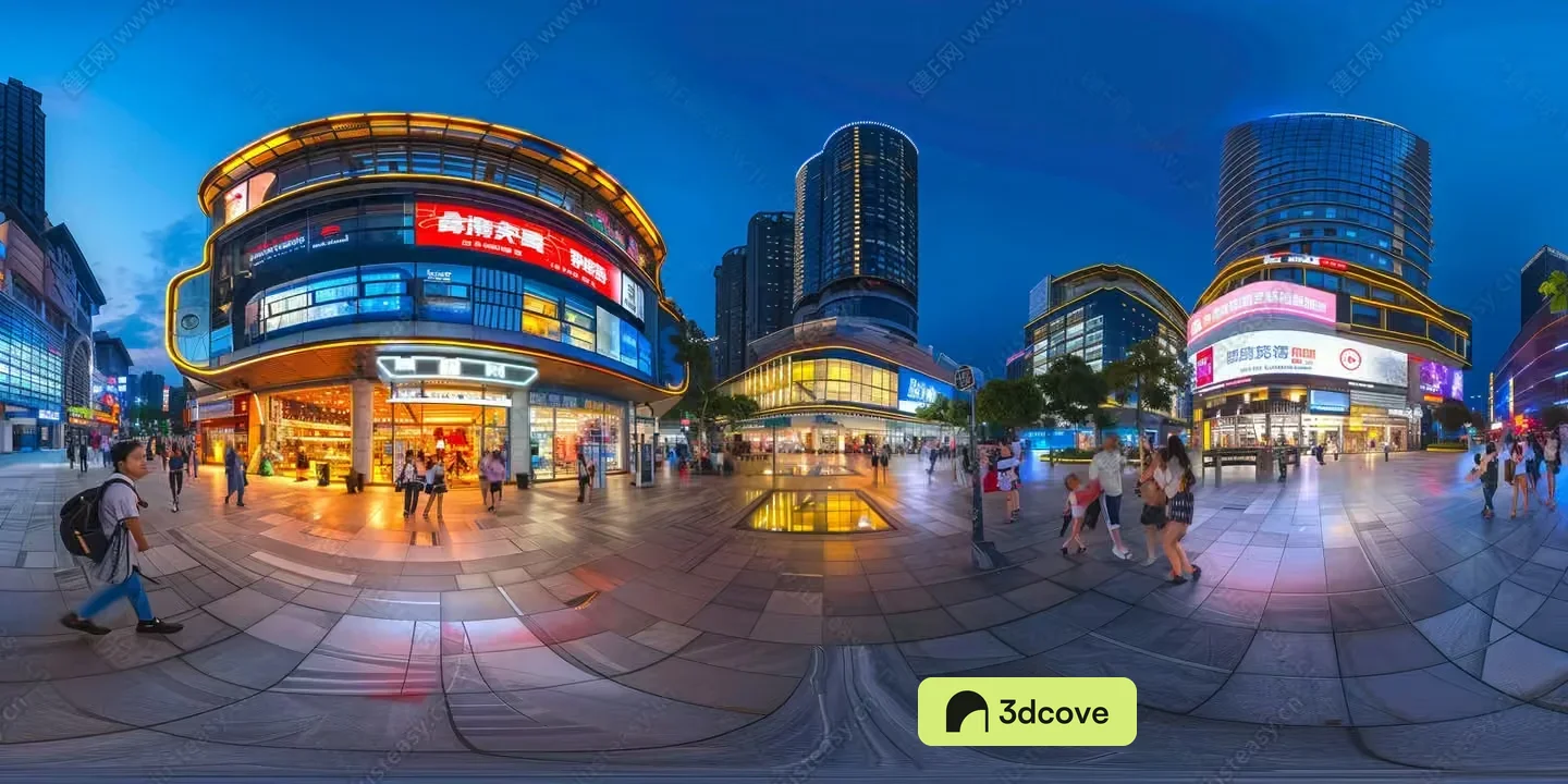 A Busy City Square