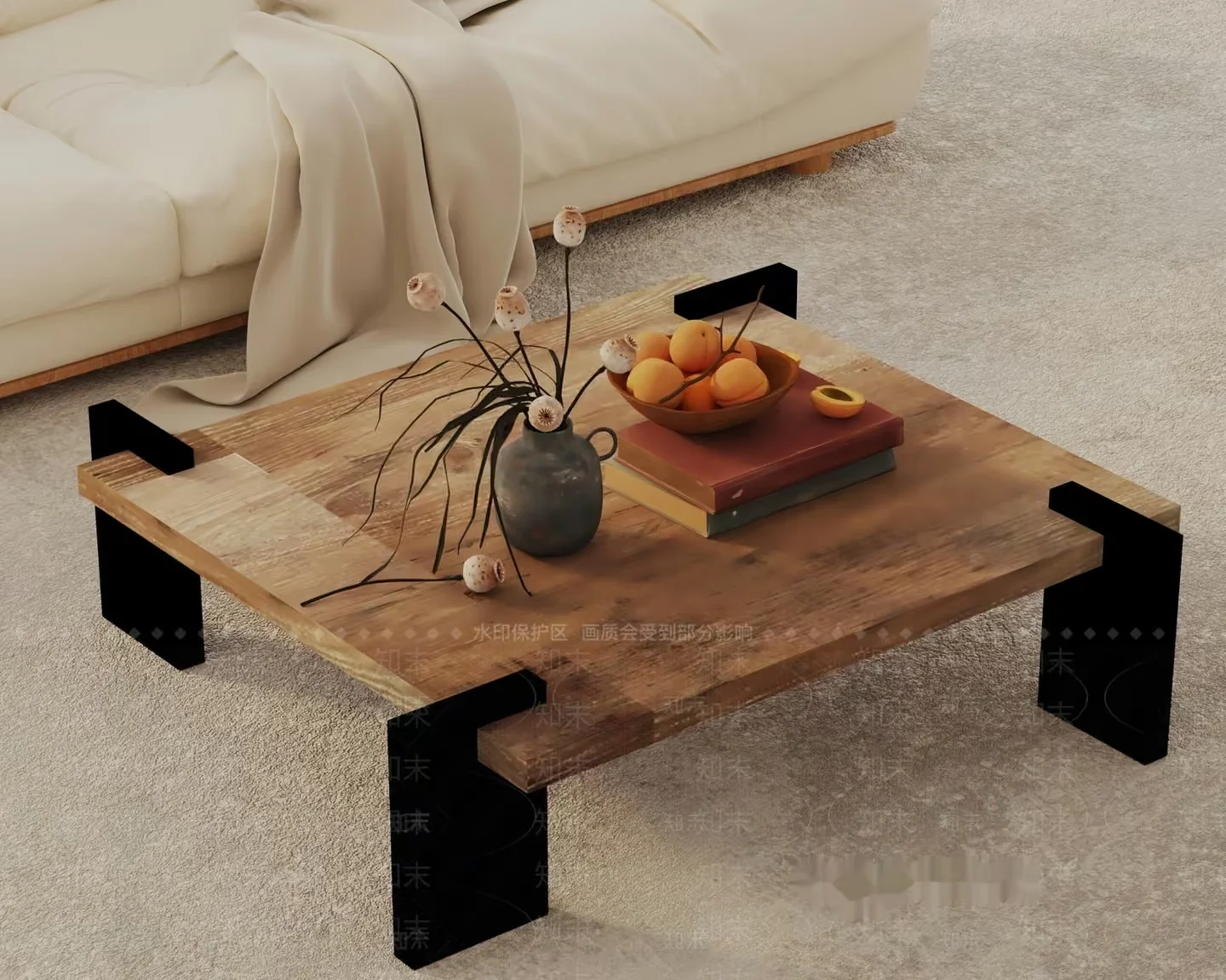 Modern Living Room 3D Model – 1313 – VRAY Render