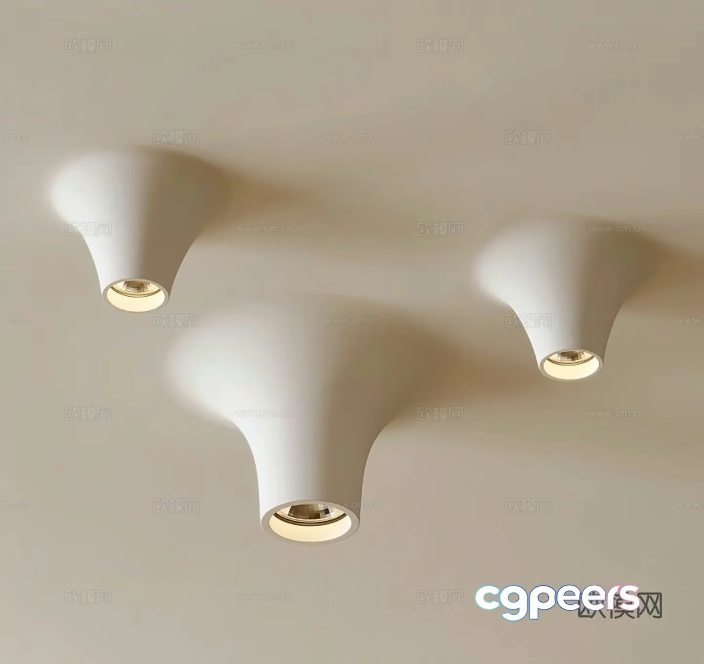 Chandelier Gypsum lamp 3d model