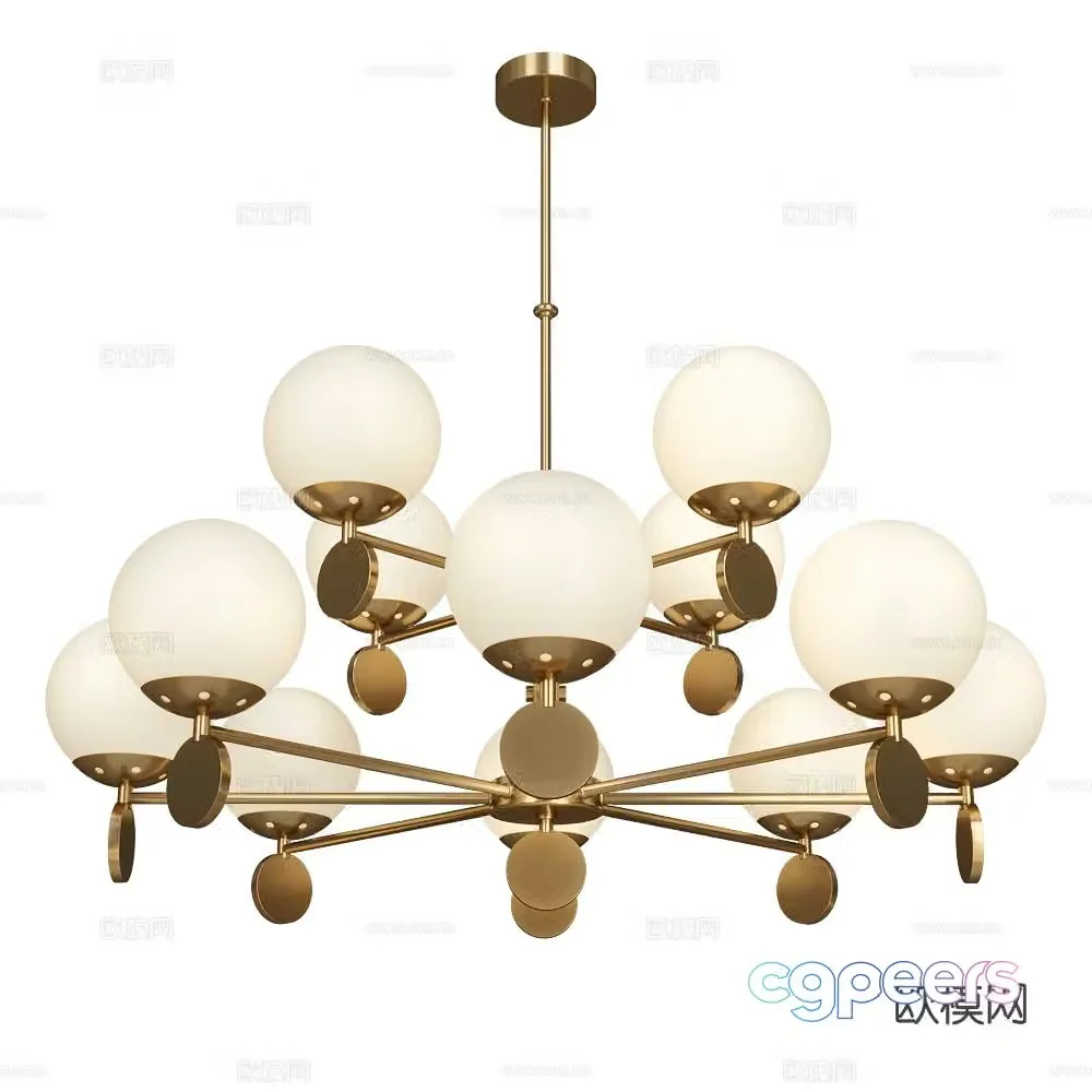 Stilfort multi-head chandelier 3d model