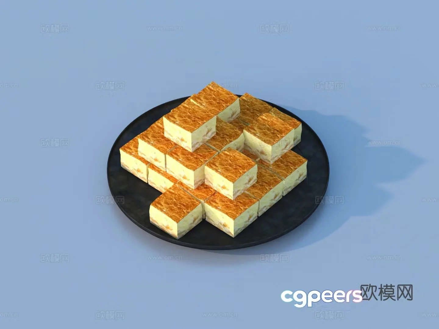 Bread dessert biscuit flatbread snack 3d model