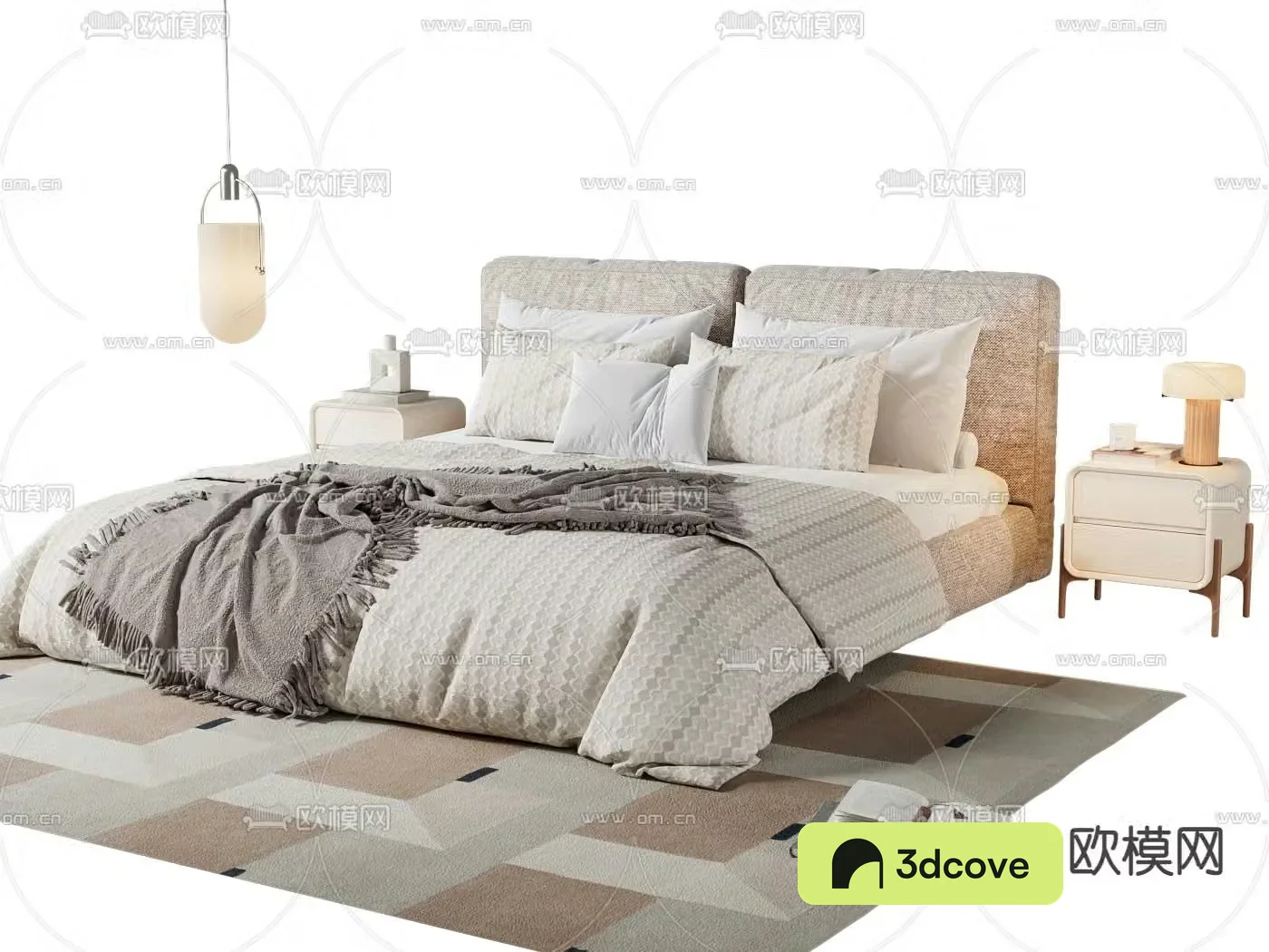Cream style double bed