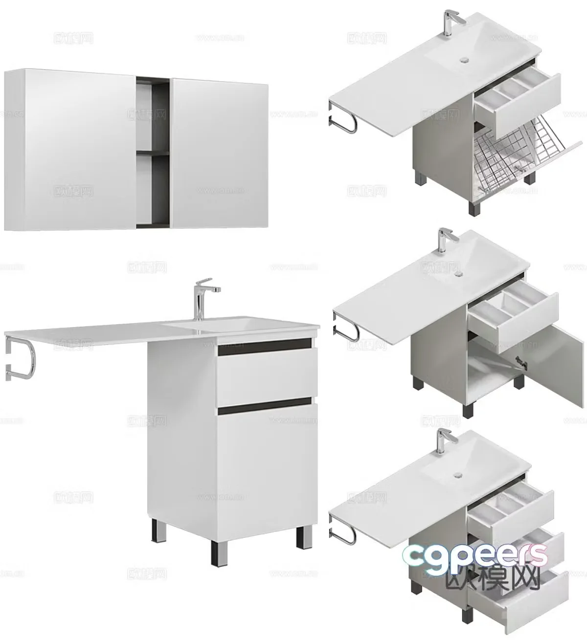 Dolomite bathroom cabinet 3d model