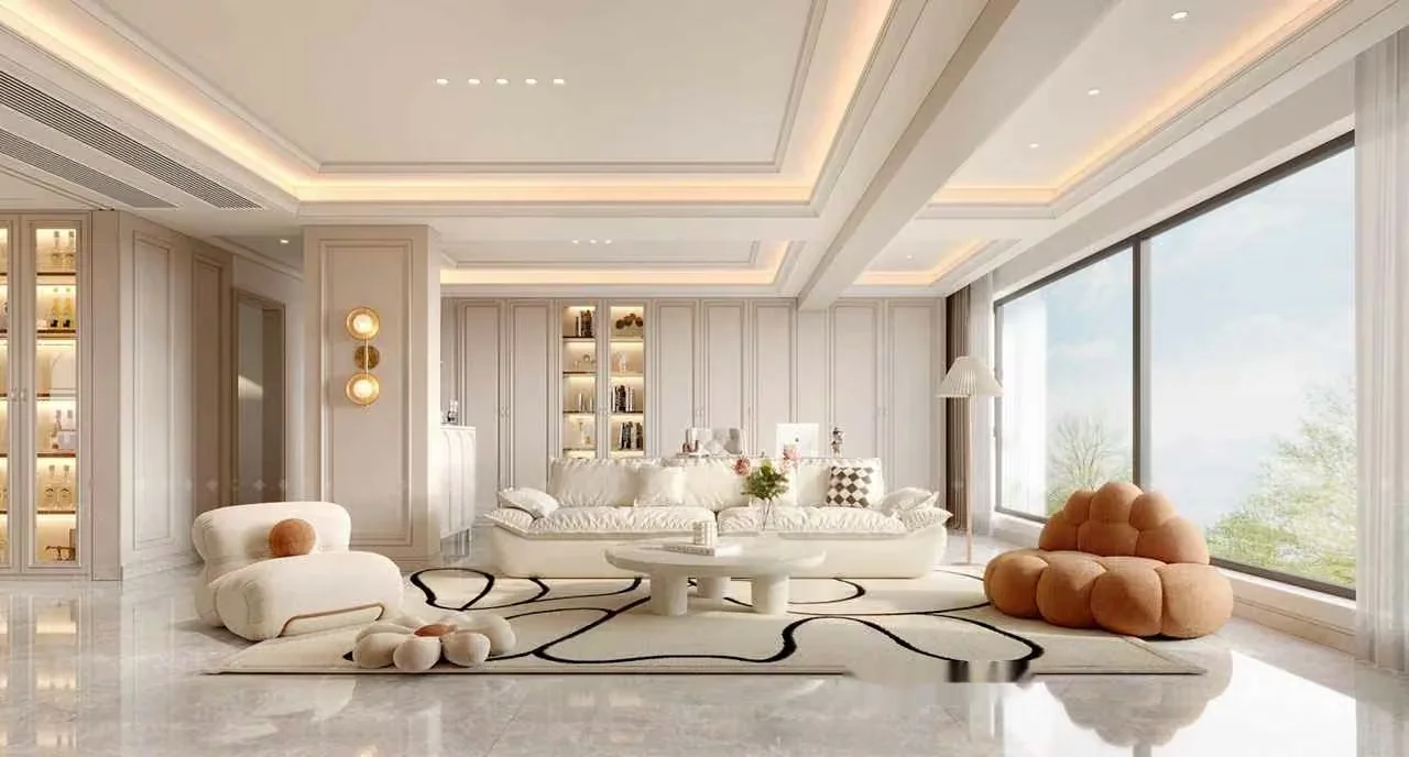 Modern Living Room 3D Model – 2363 – VRAY Render