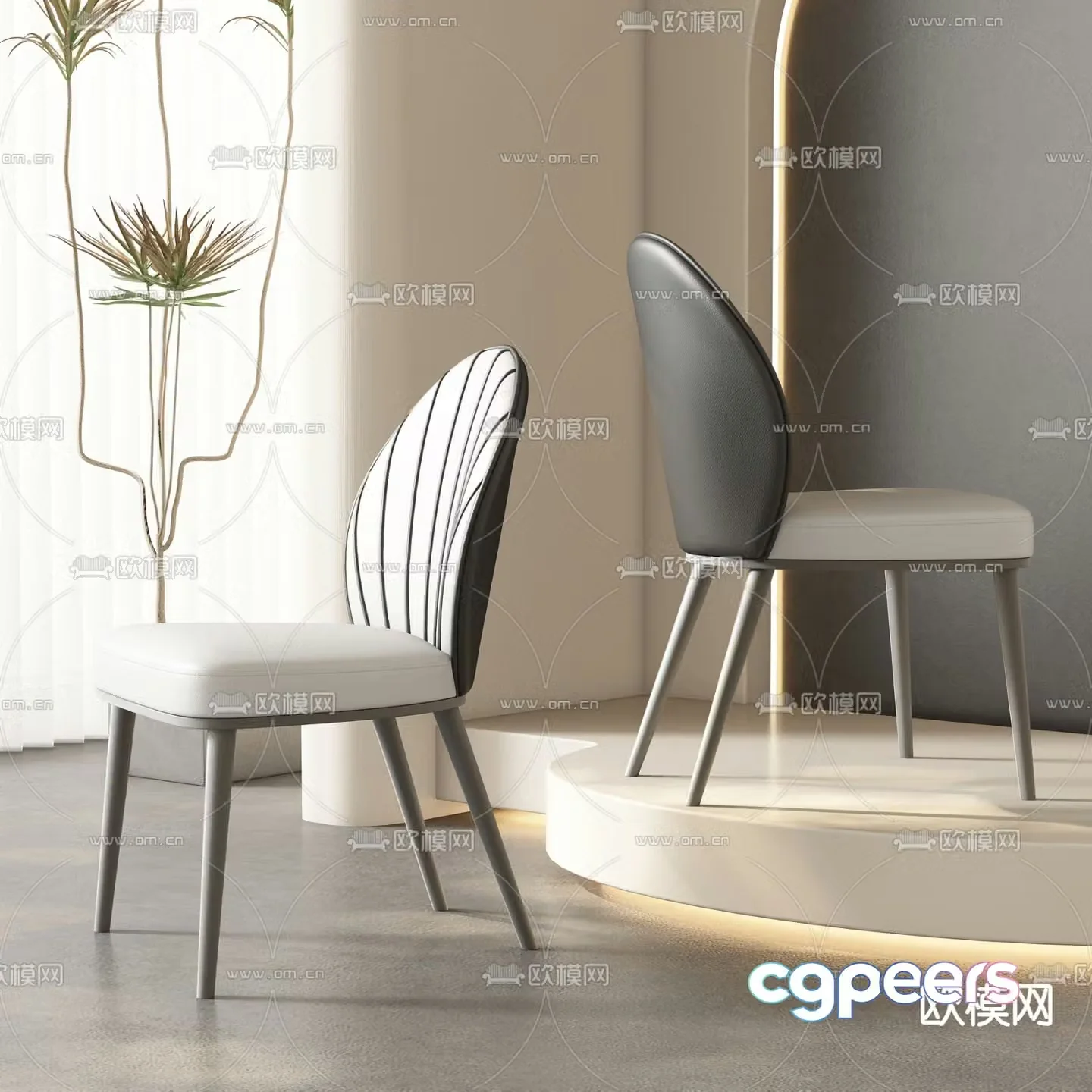 Modern single chair sofa chair leisure chair 3d model